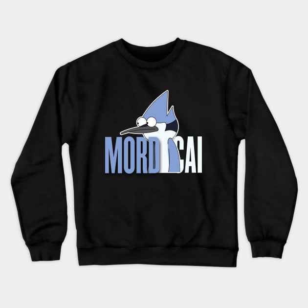 Mordecai's Whimsical Portrait Crewneck Sweatshirt by StickersMan